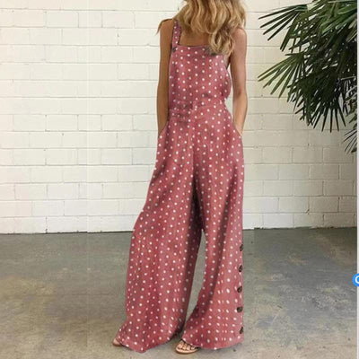 Lazy Day Wide Bottom Jumpsuit (Curvy Sizes)