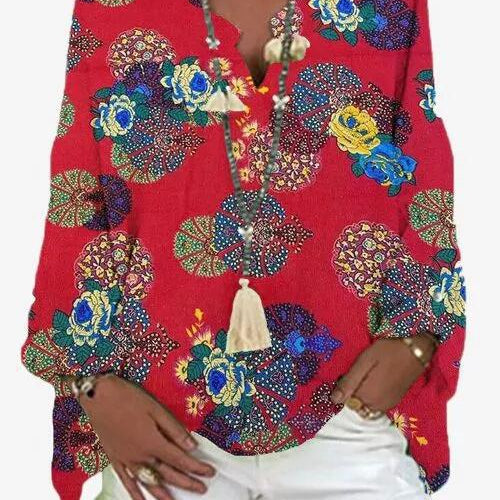 Curvy  V Neck Shirt