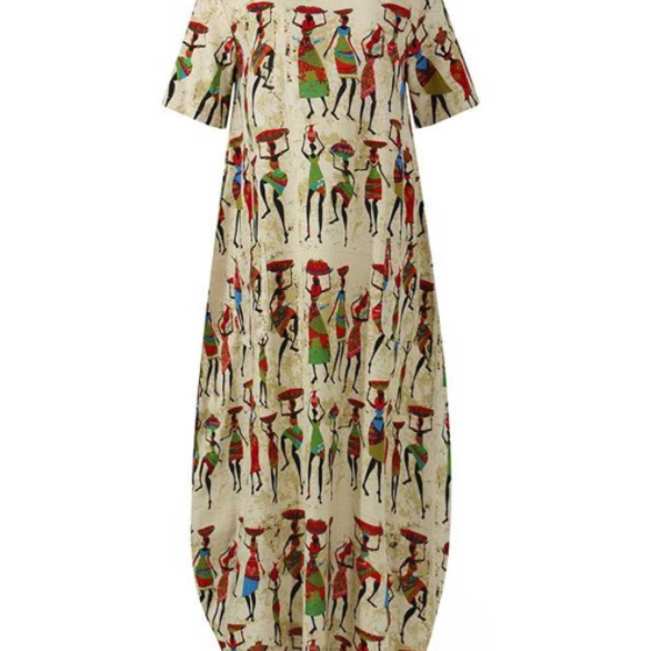 Maxi Dress  Short Sleeve,