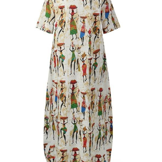 Maxi Dress  Short Sleeve,