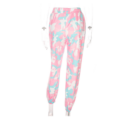 Camouflage Print Trousers Loose Sweatpants
