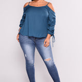 hole high elastic jeans  pants