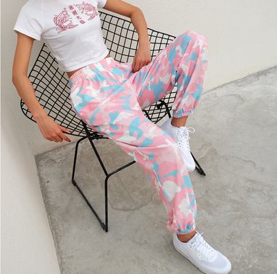 Camouflage Print Trousers Loose Sweatpants