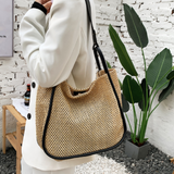Personalized Contrast Color Summer Commuter Bag Shoulder Weave