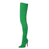 Stretch Suede Pointed Toe  Over-the-knee Boots For Women