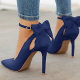 Women's bow stiletto heels