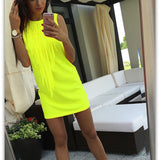 Solid fringed slim dress