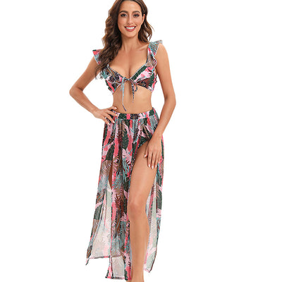 Three-piece Bikini Maxi Dress