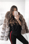 Long Sleeve Hooded Faux Fur Coat