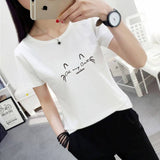 T-shirt printing letters short-sleeved t-shirt women