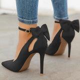 Women's bow stiletto heels