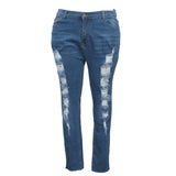 Washed Ripped Pencil Pants