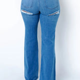 ripped flared pants jeans