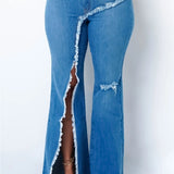 ripped flared pants jeans