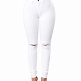 Women's Bag Buttocks Ripped Pencil Jeans