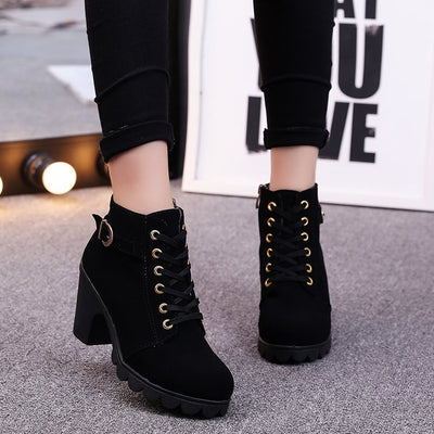 Cross strappy booties with Martin boots