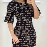 Letter print multicolor dress
