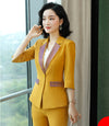 Suit Women Summer Thin  New Temperament Yellow Small Suit