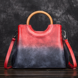 handbags hand-painted suede leather handbag