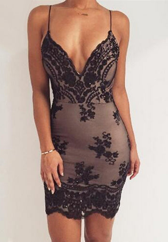 Backless Lace Sequined Dress | Fab Me Grab Me
