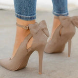 Women's bow stiletto heels