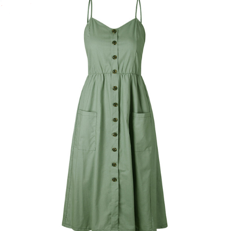 Parisian Cafe Casual Button Up Dress