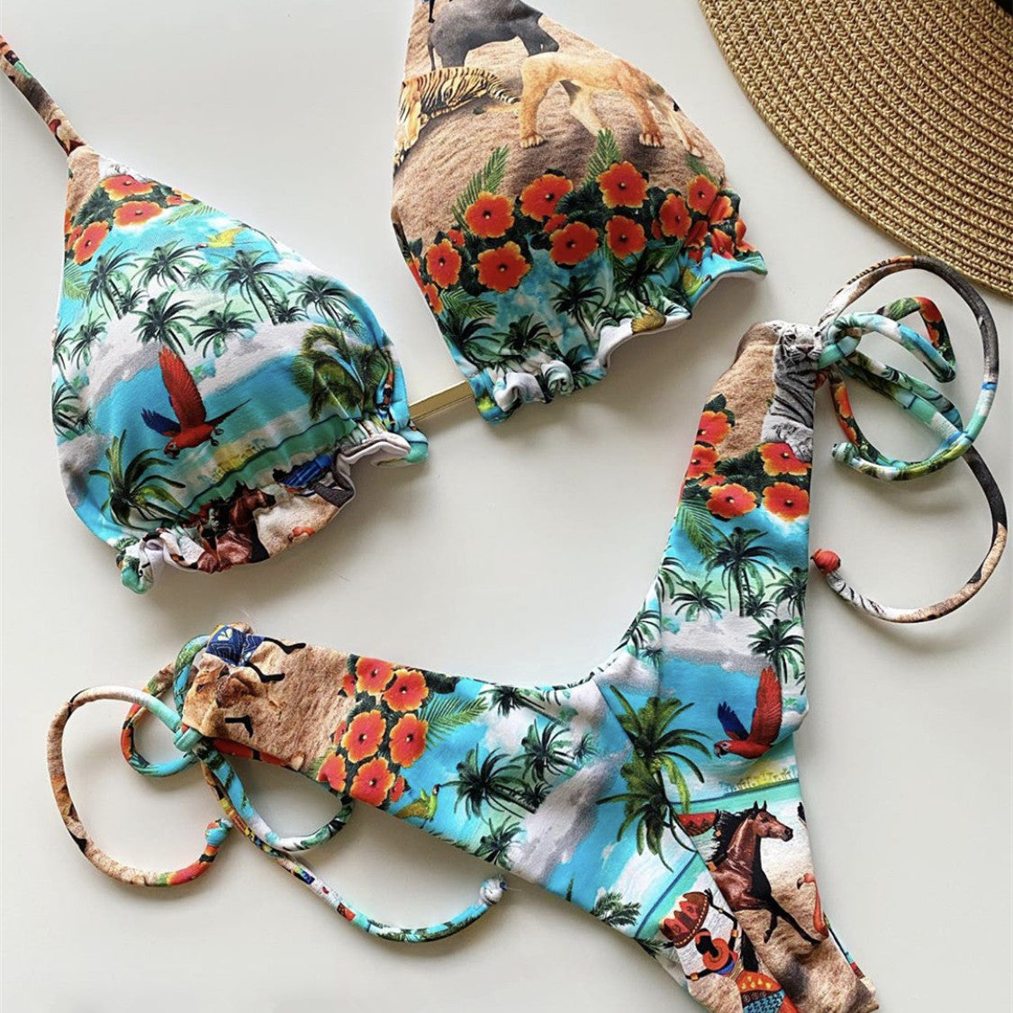 floral vintage swimsuit