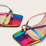 Stiletto high heels fashion color sandals women
