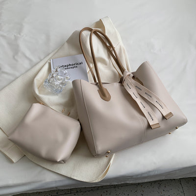 Trendy Shoulder Bag Texture Classic Tote Bag