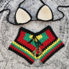 Crochet Bikini Set Tassel Shorts Women Swimwear