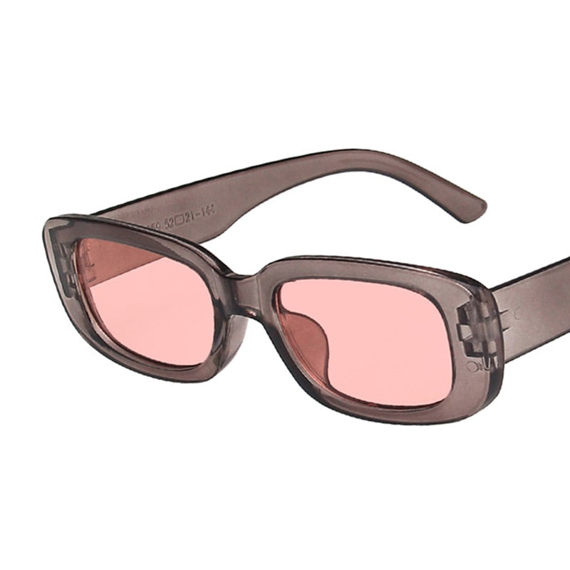 Small Rectangle Sunglasses Women Vintage Brand Designer Square