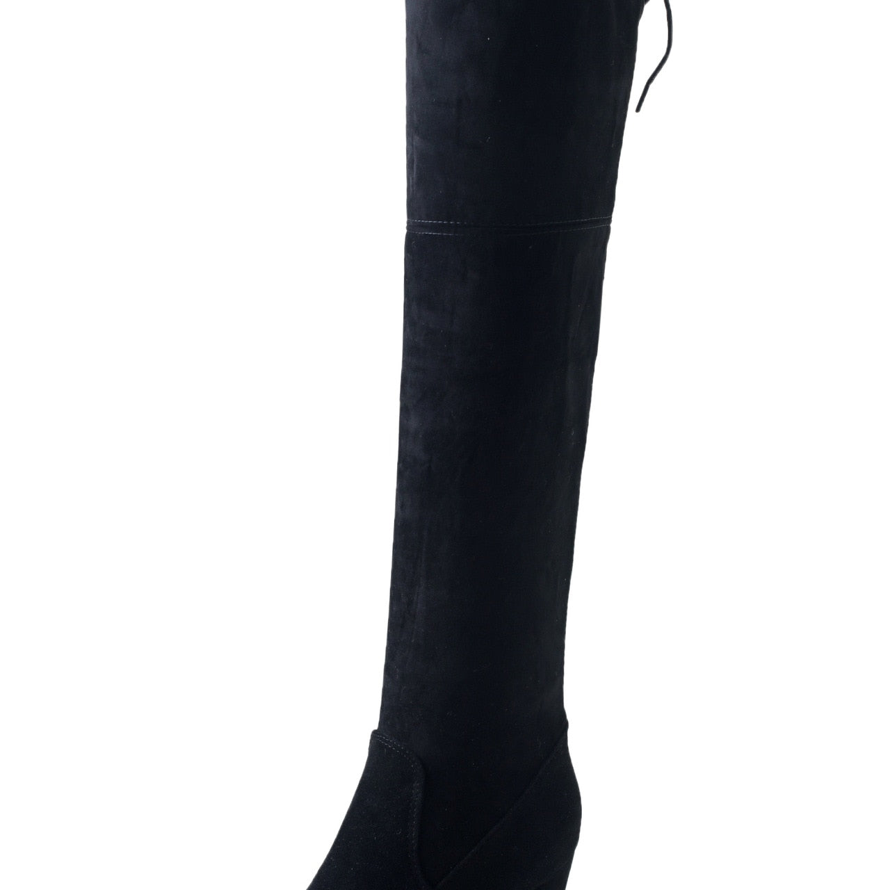 Faux Suede Over The Knee Boots Lace Up Female Slim Thigh High Boots