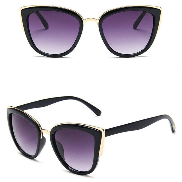 Luxury Cat Eye Sunglasses  Vintage Gradient