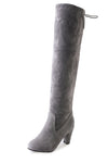 Faux Suede Over The Knee Boots Lace Up Female Slim Thigh High Boots