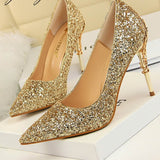Women Pumps High Thin Pointed Heels