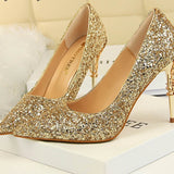 Women Pumps High Thin Pointed Heels