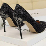 Women Pumps High Thin Pointed Heels