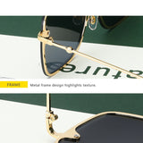 Oversize Rimless Square Bee Sunglasses Women Men Small Bee Glasses Gradient Sun Glasses Female UV400
