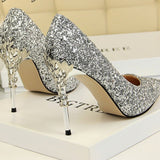 Women Pumps High Thin Pointed Heels