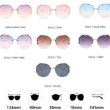 Tea Gradient Sunglasses  Ocean Water Cut Trimmed