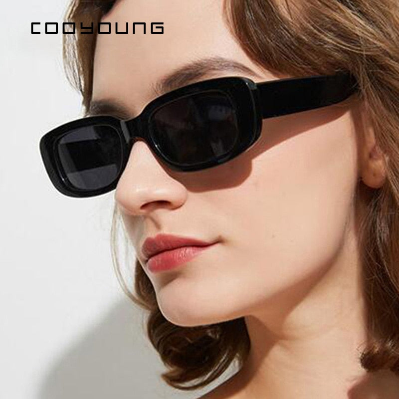 Small Rectangle Sunglasses Women Vintage Brand Designer Square