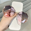 Tea Gradient Sunglasses  Ocean Water Cut Trimmed