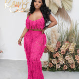 Fringe Benefits 2pc Beach Cover Up Set (Curvy Sizes)