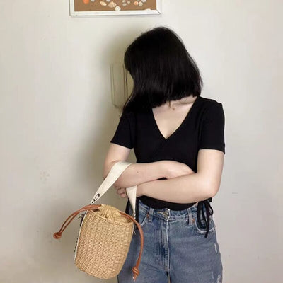 Straw Bag Women Large Capacity