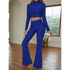 Short Top Slim Bell Bottoms  Two Piece Sets