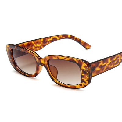 Rectangle Sunglasses  Pink Leopard Small