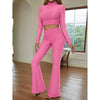 Short Top Slim Bell Bottoms  Two Piece Sets