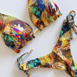 Bikinis Set  Push-Up Padded Swimsuit  Exquisite B