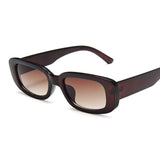 Rectangle Sunglasses  Pink Leopard Small