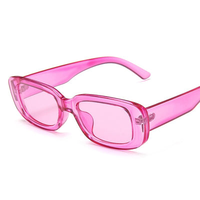 Rectangle Sunglasses  Pink Leopard Small